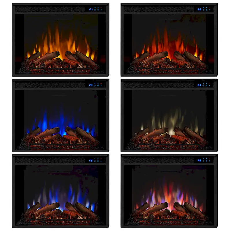 Meuble TV avec foyer électrique Lynette 56 blanc par Real Flame