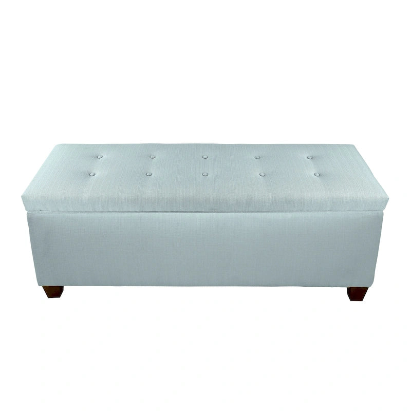 Banc de rangement en lin capitonné Sole Secret