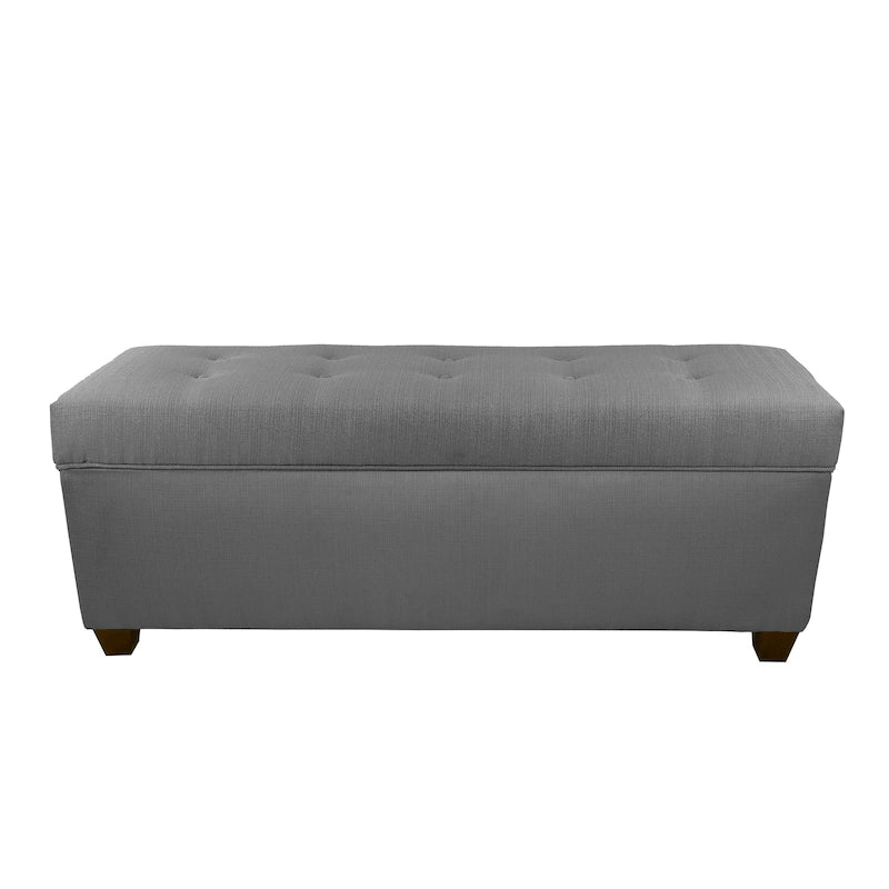 Banc de rangement en lin capitonné Sole Secret