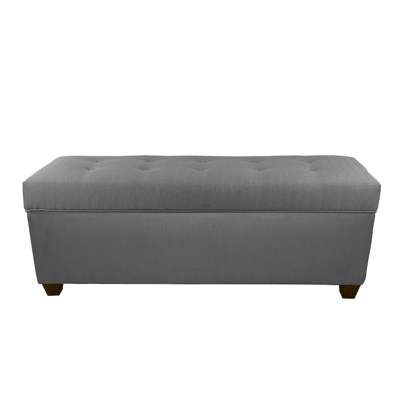 Banc de rangement en lin capitonné Sole Secret