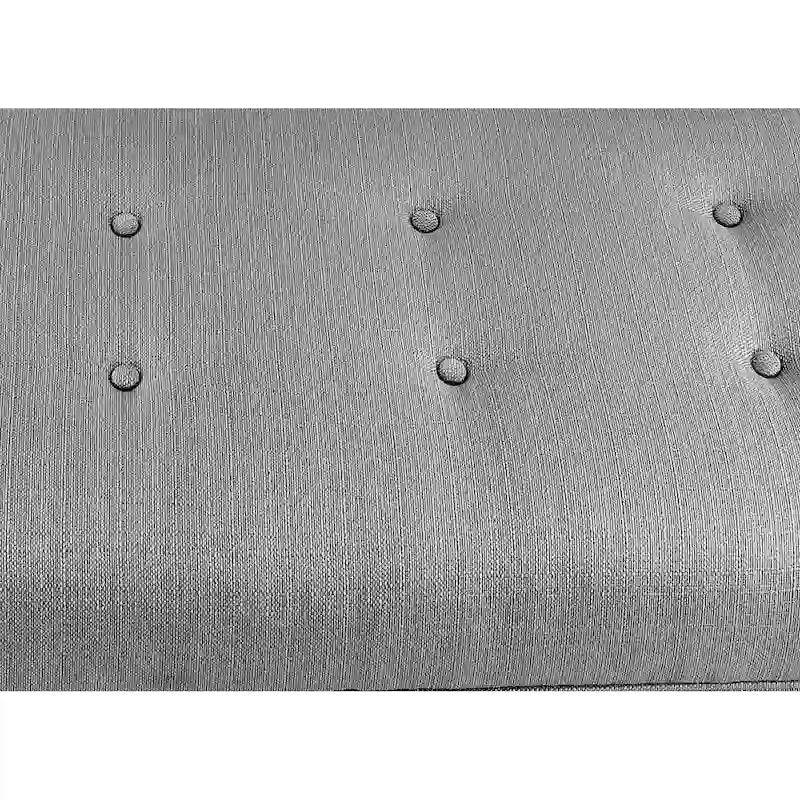 Banc de rangement en lin capitonné Sole Secret