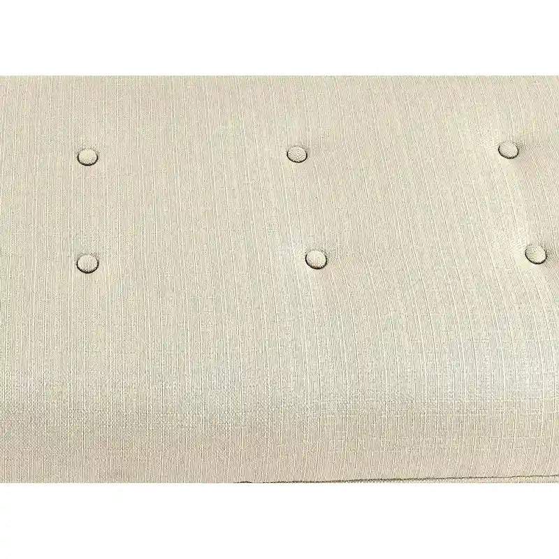 Banc de rangement en lin capitonné Sole Secret