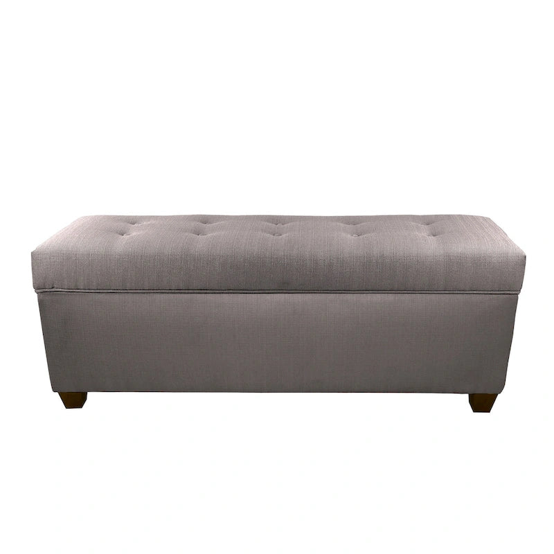 Banc de rangement en lin capitonné Sole Secret