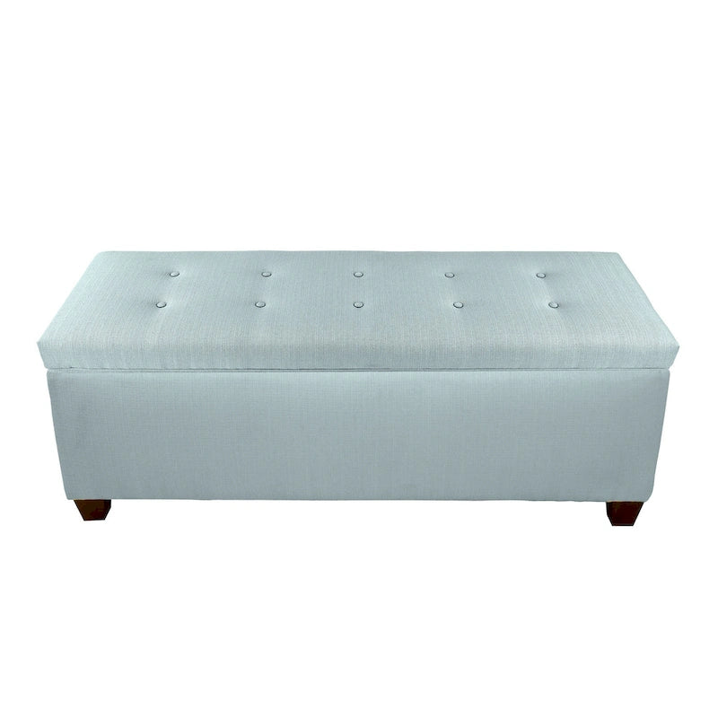 Banc de rangement en lin capitonné Sole Secret