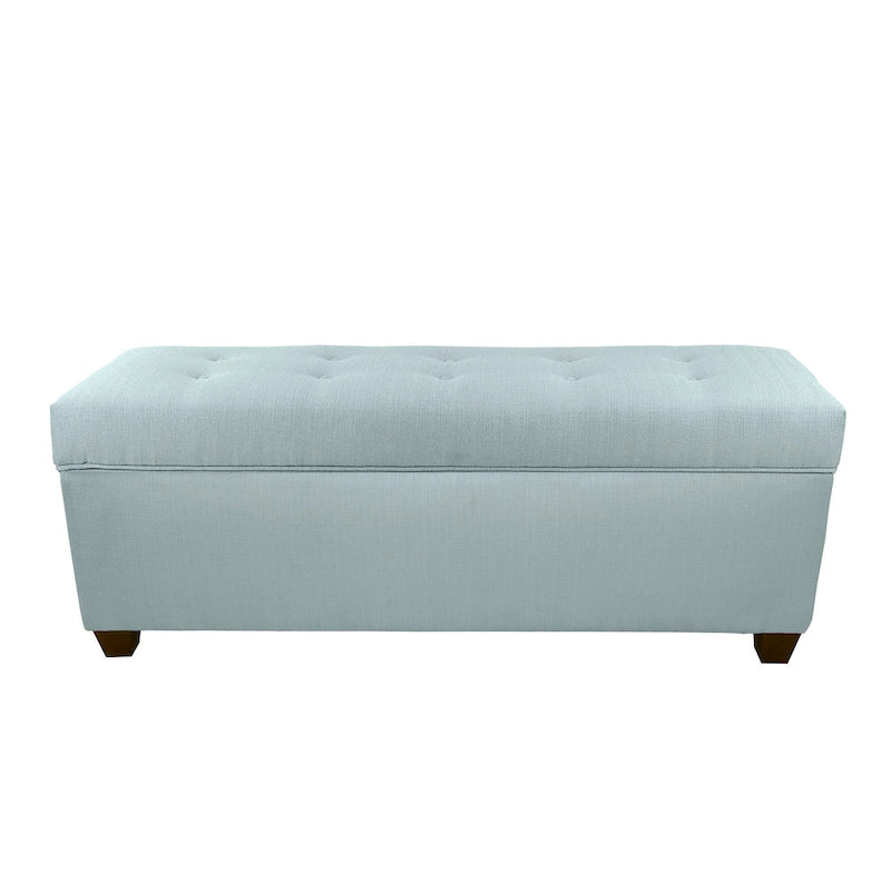 Banc de rangement en lin capitonné Sole Secret