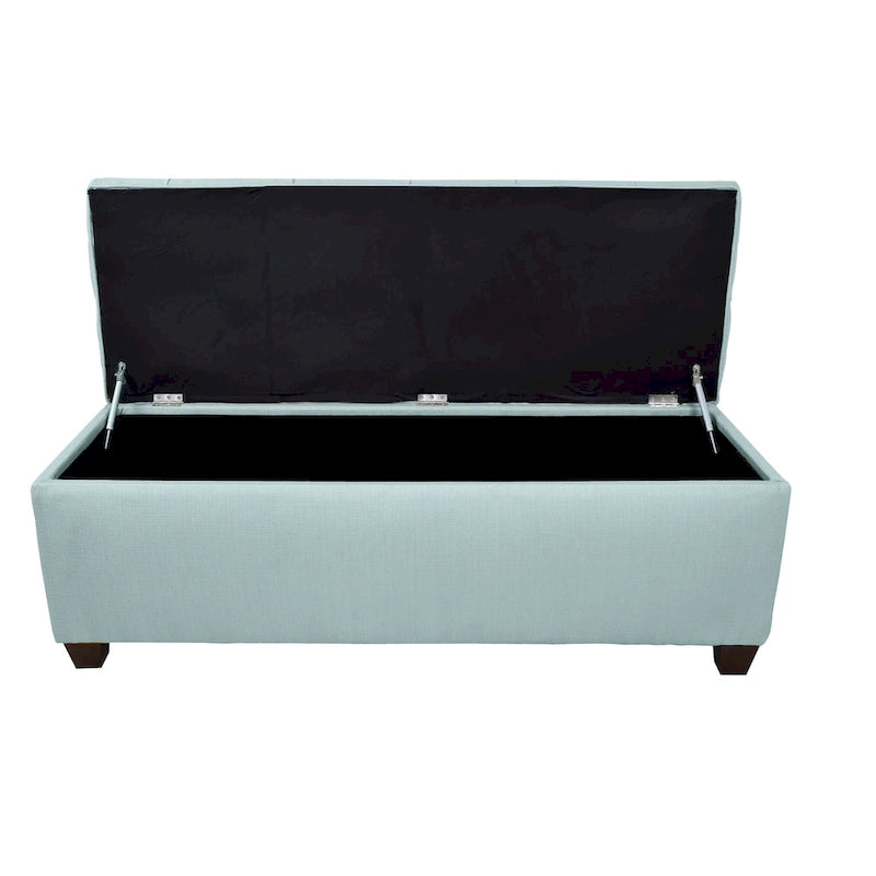 Banc de rangement en lin capitonné Sole Secret