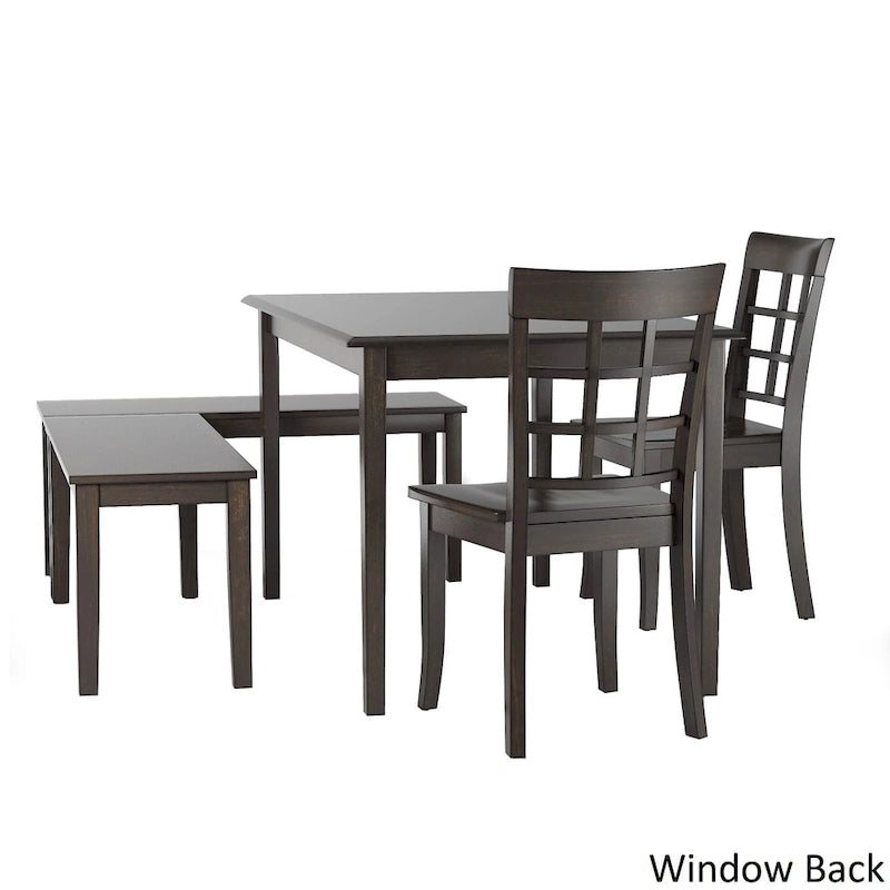 Ensemble de coin-repas rectangulaire Wilmington II noir antique par iNSPIRE Q Classic