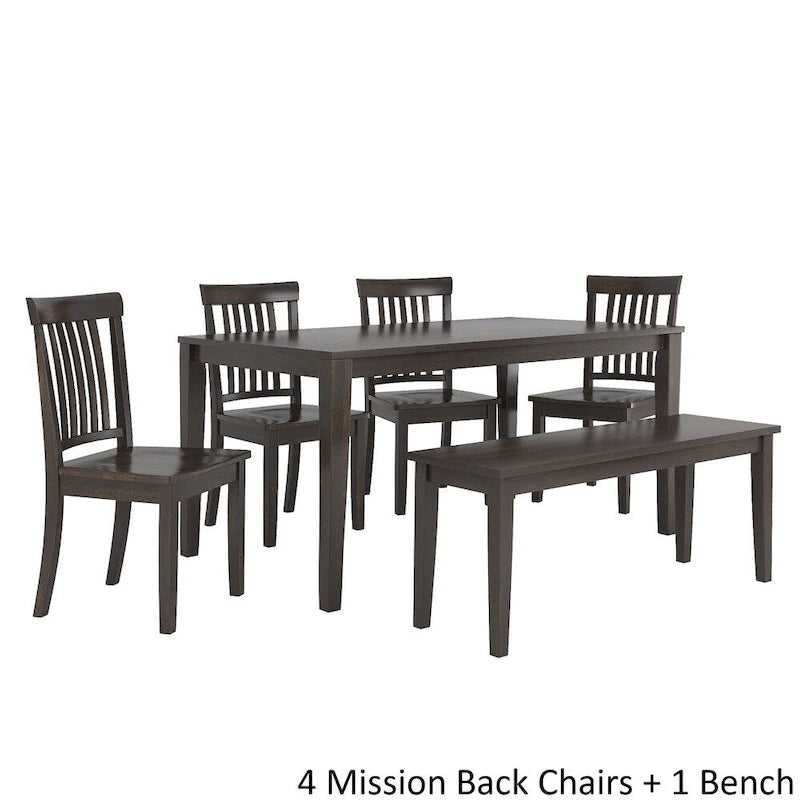 Ensemble de salle à manger rectangulaire Wilmington II 152 cm noir antique par iNSPIRE Q Classic