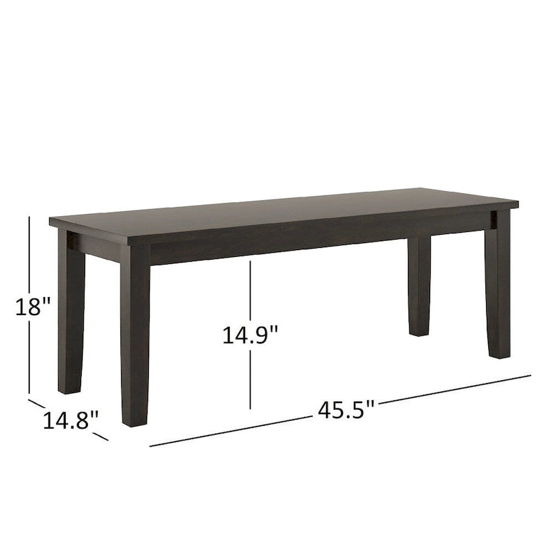 Ensemble de salle à manger rectangulaire Wilmington II 152 cm noir antique par iNSPIRE Q Classic