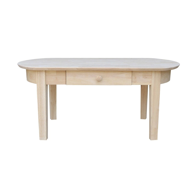 Table basse Philips Oval en parawwood massif non fini