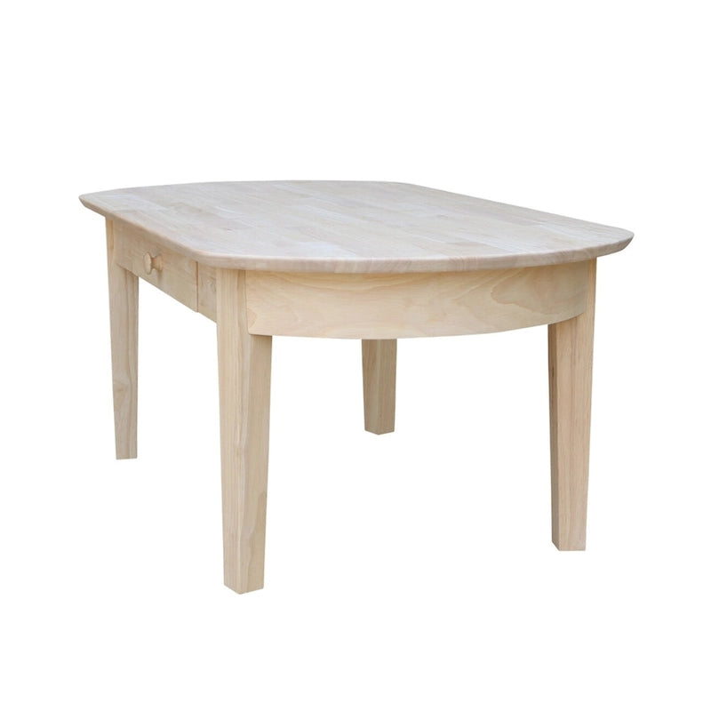 Table basse Philips Oval en parawwood massif non fini