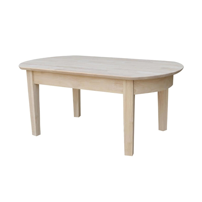 Table basse Philips Oval en parawwood massif non fini
