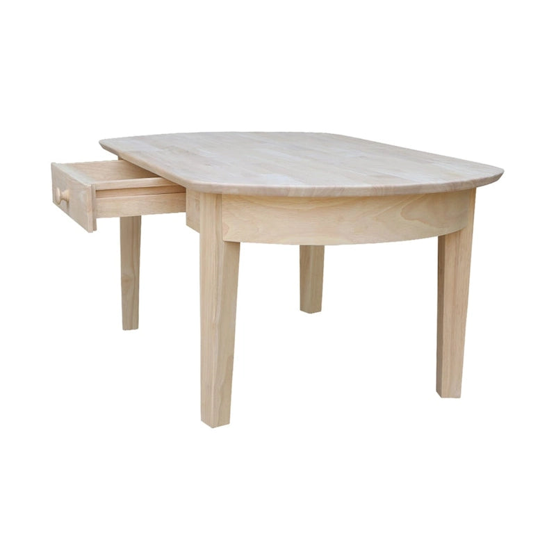 Table basse Philips Oval en parawwood massif non fini