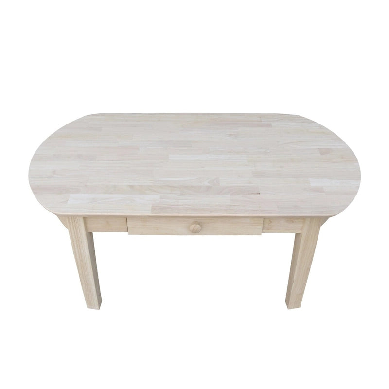 Table basse Philips Oval en parawwood massif non fini