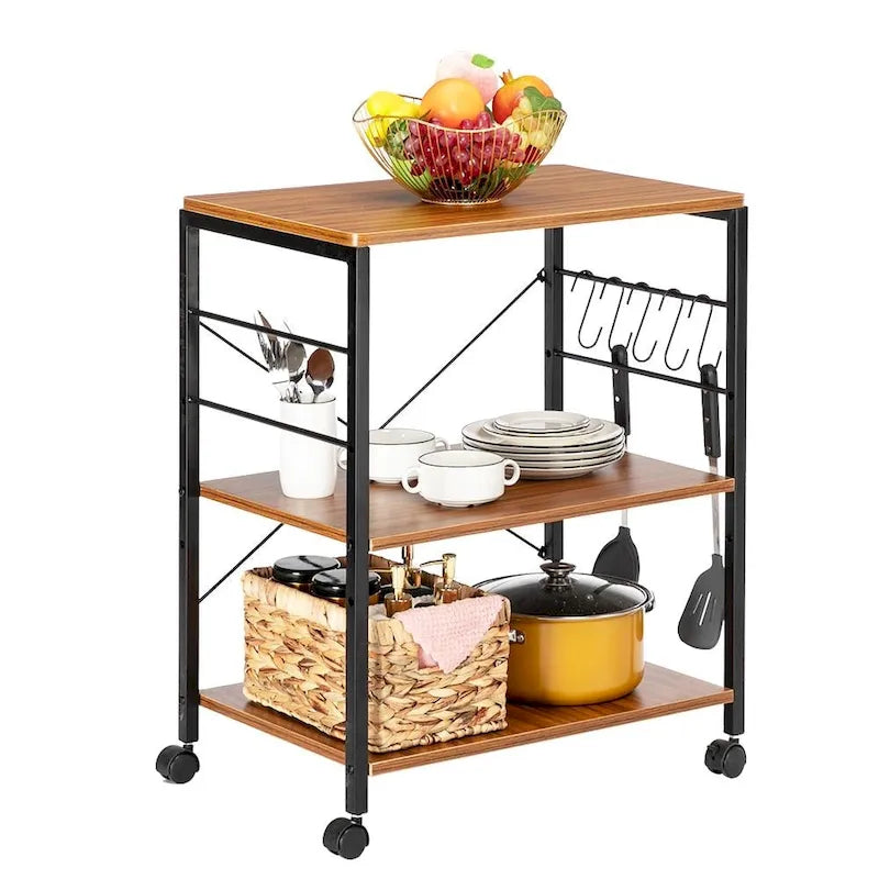 Étagère de boulanger à 3 niveaux pour four à micro-ondes, desserte de rangement, étagère de cuisine
