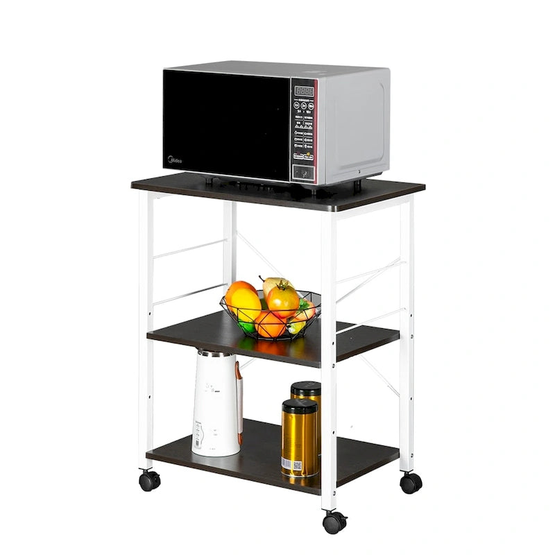 Étagère de boulanger à 3 niveaux pour four à micro-ondes, desserte de rangement, étagère de cuisine
