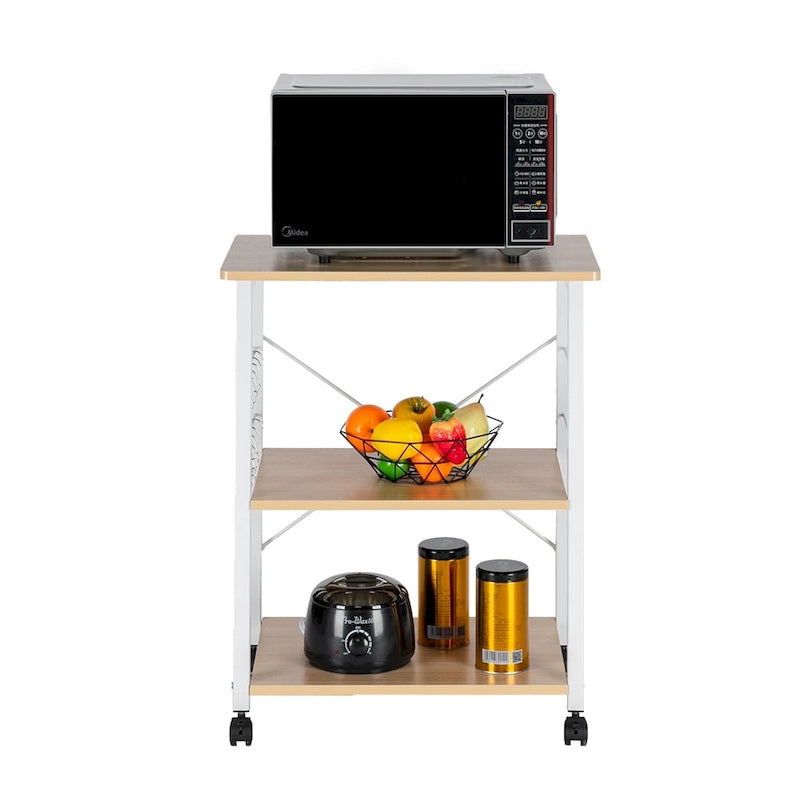 Étagère de boulanger à 3 niveaux pour four à micro-ondes, desserte de rangement, étagère de cuisine