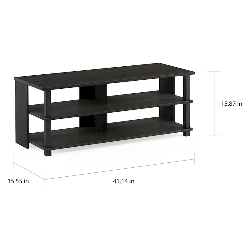 Meuble TV moderne à 3 niveaux Porch & Den Shelby Wood