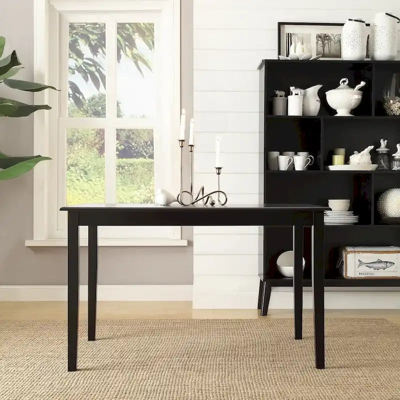 Table à manger rectangulaire noire Wilmington par iNSPIRE Q Classic - Table à manger