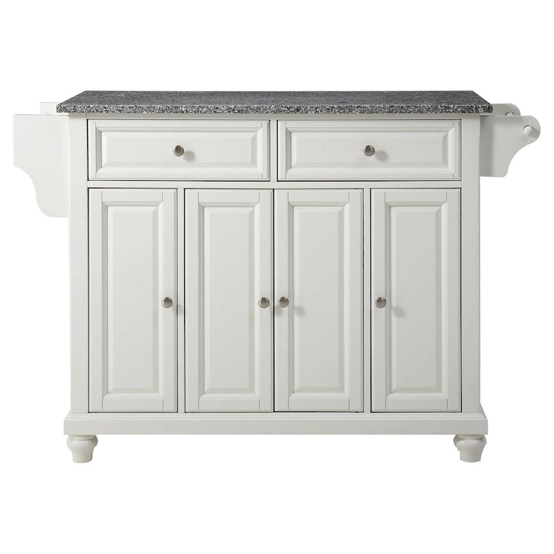Îlot de cuisine Crosley Cambridge avec dessus en granit massif et finition acajou vintage - 51,5L x 18P x 36H