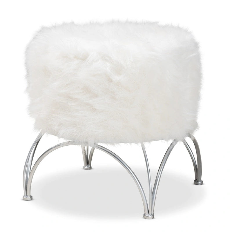 Ottoman rembourré moderne et contemporain Silver Orchid Coburn