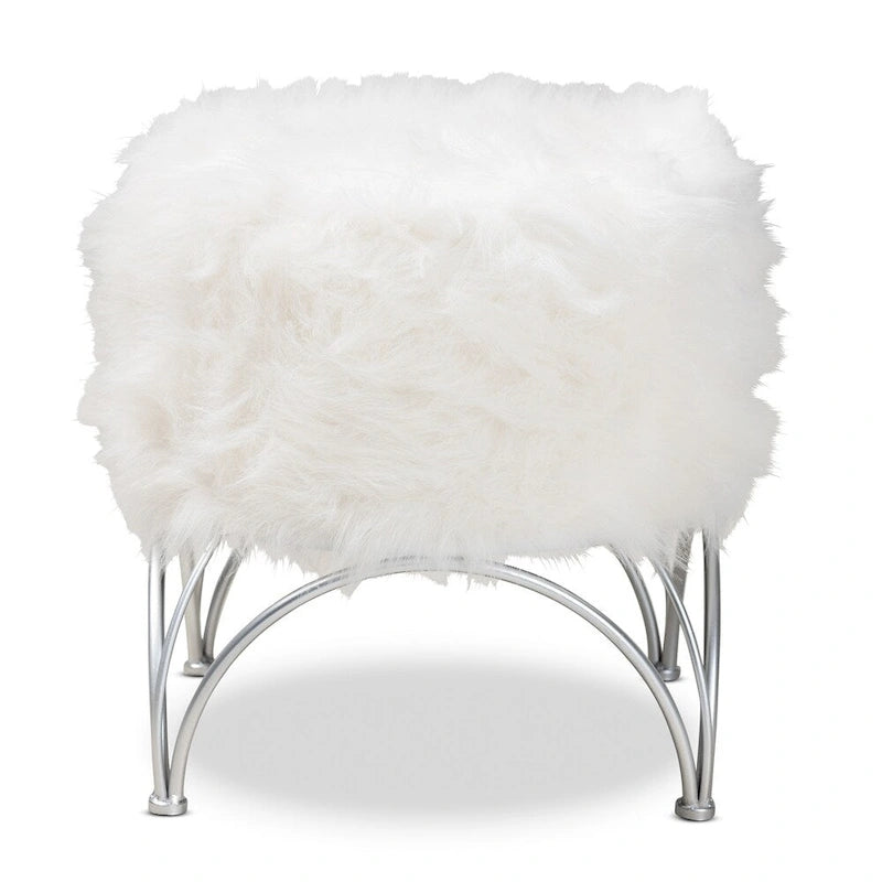 Ottoman rembourré moderne et contemporain Silver Orchid Coburn
