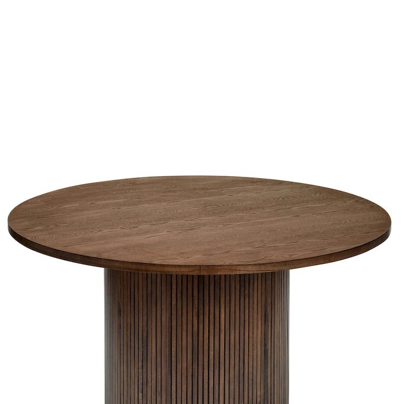 Table de cuisine ronde Table à manger en bois massif