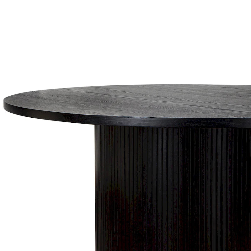 Table de cuisine ronde Table à manger en bois massif