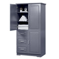 Armoire de rangement haute et large avec portes pour salle de bain/bureau
