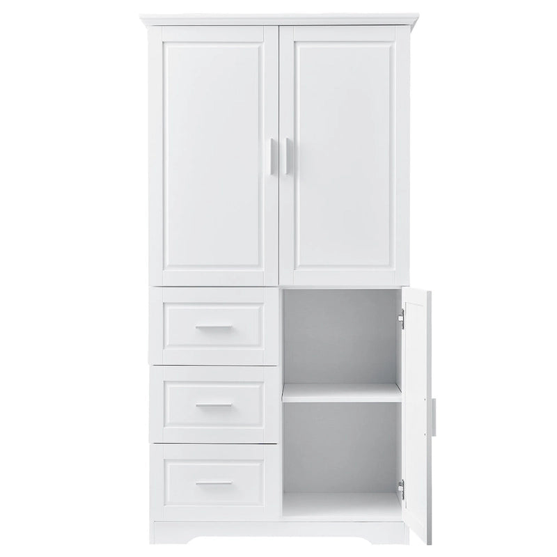 Armoire de rangement haute et large avec portes pour salle de bain/bureau