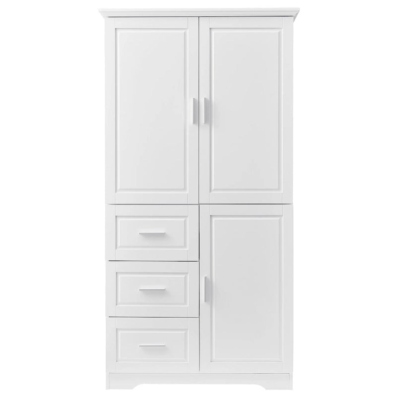 Armoire de rangement haute et large avec portes pour salle de bain/bureau