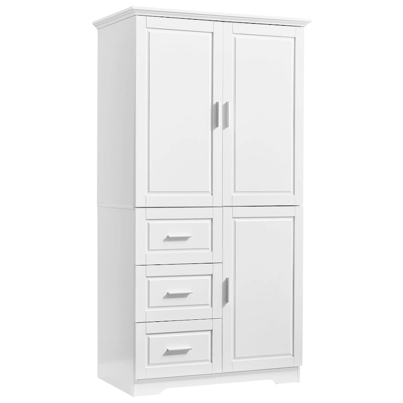 Armoire de rangement haute et large avec portes pour salle de bain/bureau