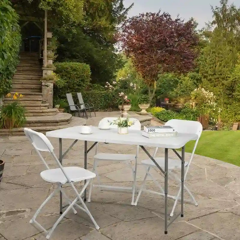 Table pliante en plastique de 1,2 m à hauteur réglable