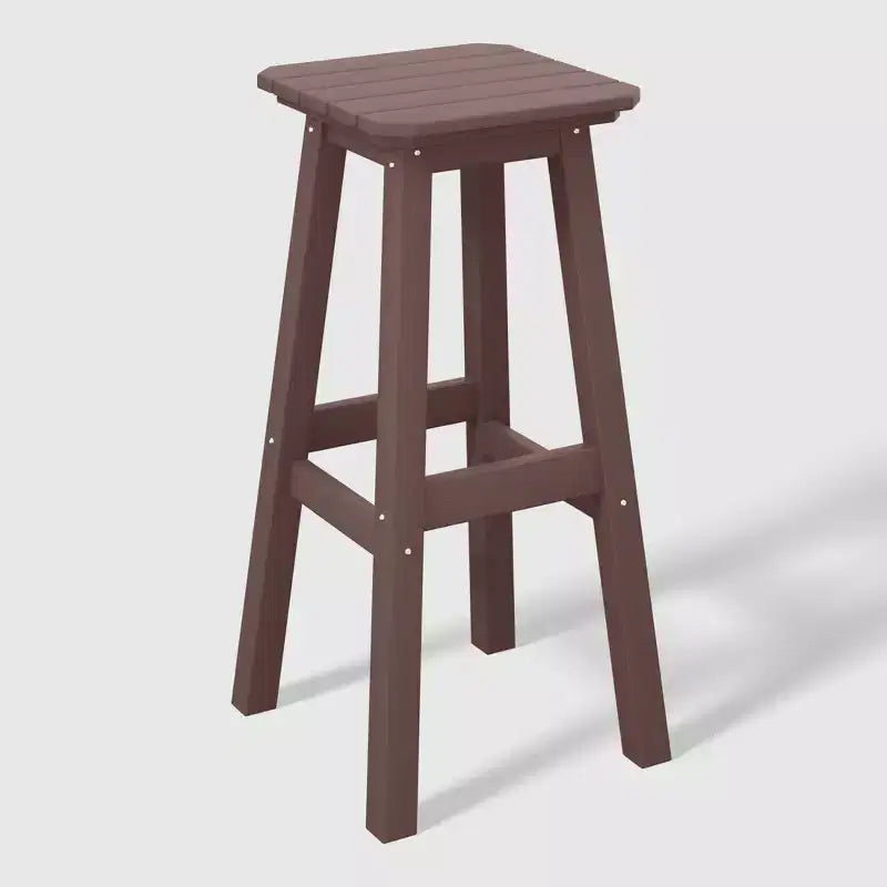 WestinTrends Malibu 29 Tabouret de bar d'extérieur sans dossier carré en HDPE résistant aux intempéries (lot de 2)