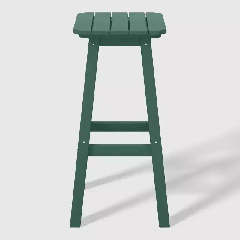 WestinTrends Malibu 29 Tabouret de bar d'extérieur sans dossier carré en HDPE résistant aux intempéries (lot de 2)