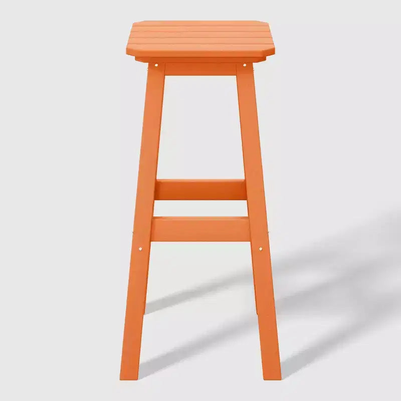 WestinTrends Malibu 29 Tabouret de bar d'extérieur sans dossier carré en HDPE résistant aux intempéries (lot de 2)