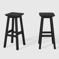 WestinTrends Malibu 29 All Weather Hdpe Outdoor Patio Square Backless Bar Stool (Set of 2)