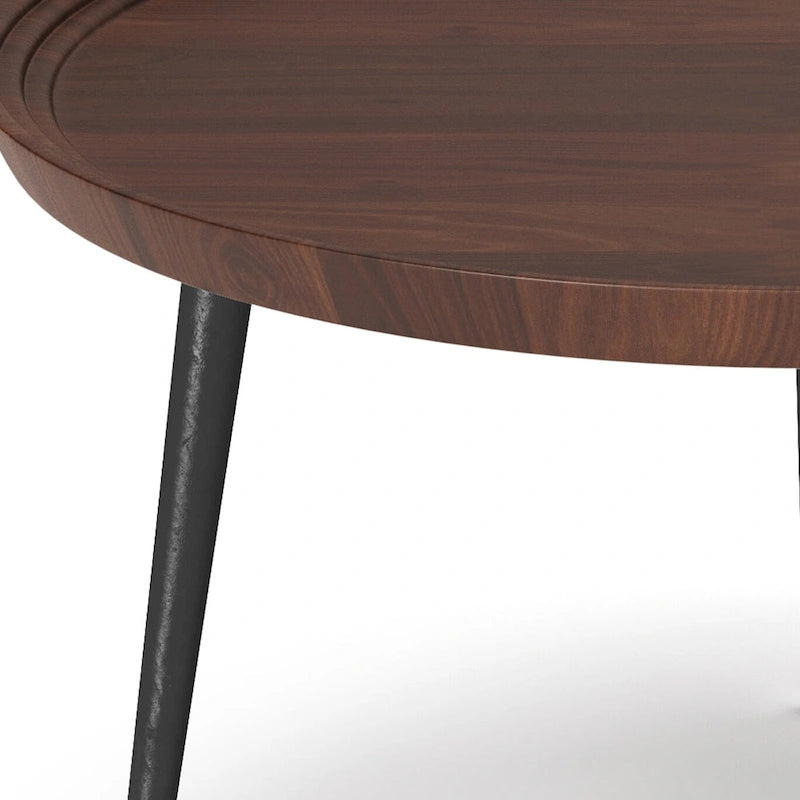 Table basse moderne industrielle Joellla WYNDENHALL, Cognac - 30 P x 30 L x 16 H