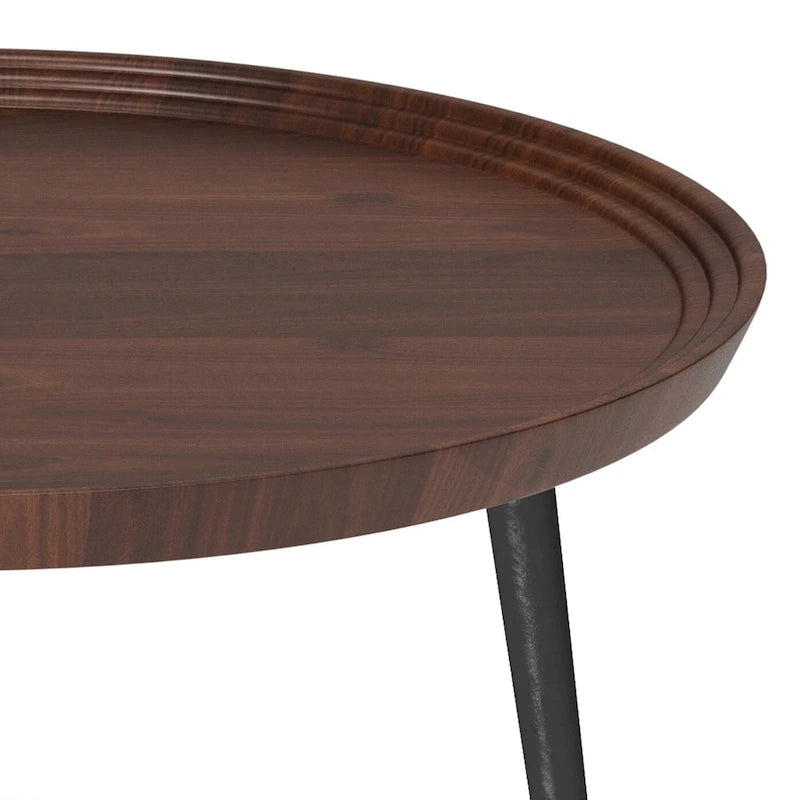 Table basse moderne industrielle Joellla WYNDENHALL, Cognac - 30 P x 30 L x 16 H