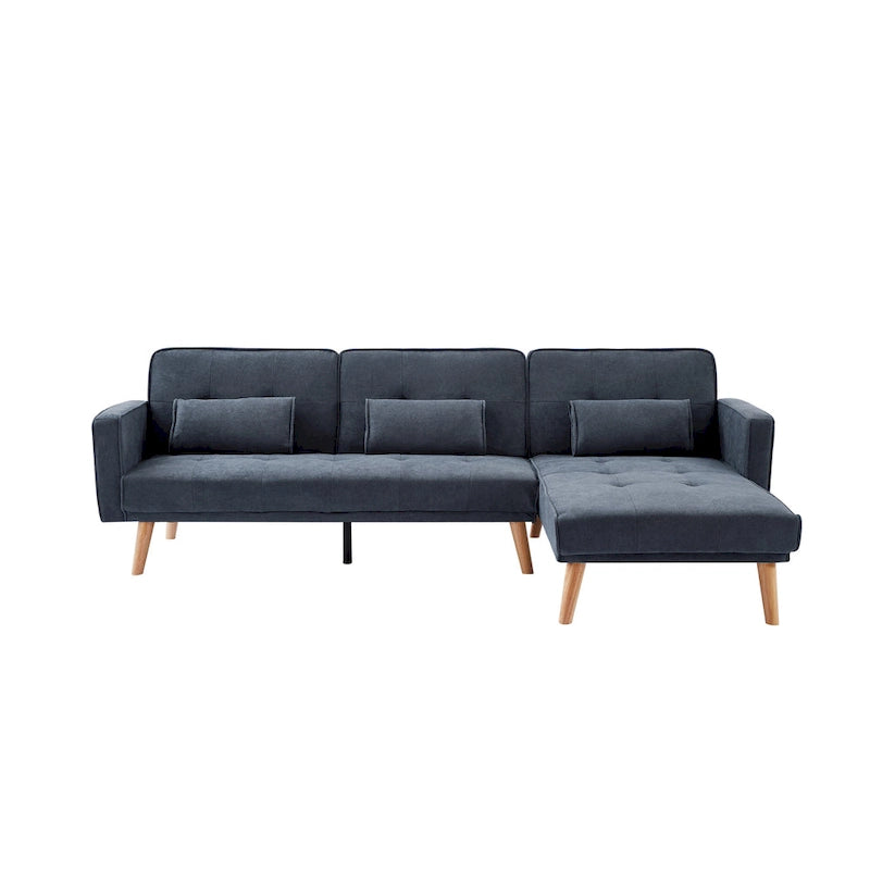 82.3 Largeur Canapé moderne en velours Boutons bijoux Accoudoir carré capitonné, 2 oreillers inclus, Beige, 4 couleurs