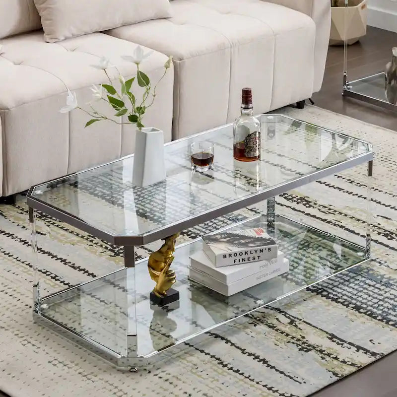 Tables basses en verre 112 cm
