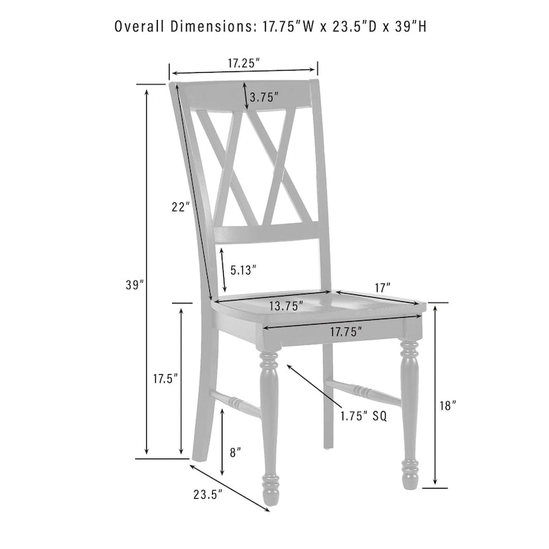 Ensemble de 4 chaises de salle à manger Shelby Crosley