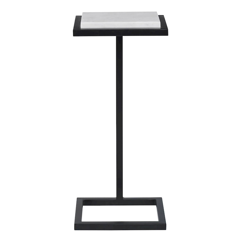 Table d'appoint Martini blanche - 8P x 10L x 23H