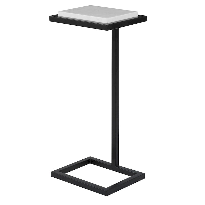 Table d'appoint Martini blanche - 8P x 10L x 23H