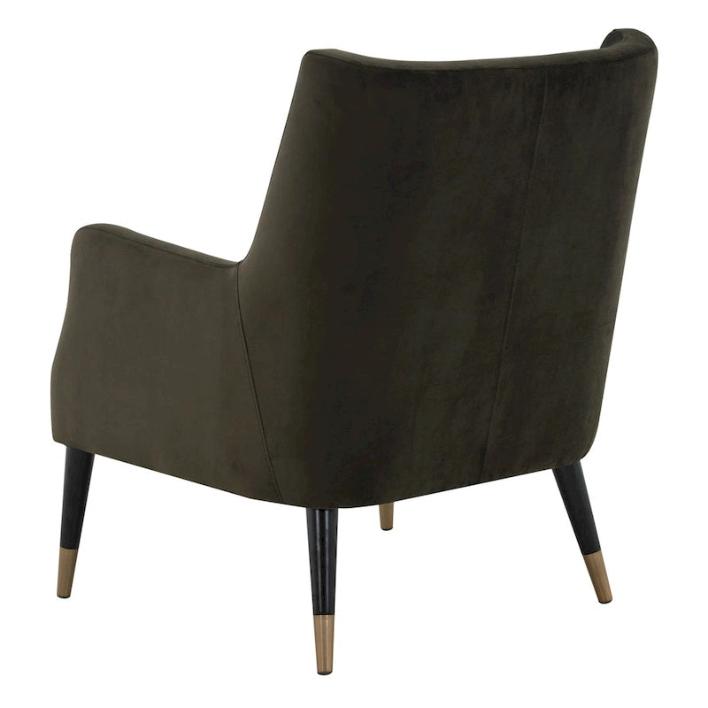 Fauteuil en velours Anjanette SAFAVIEH Couture - 28 L x 29,9 P x 35,4 H - 28Lx30Px35H