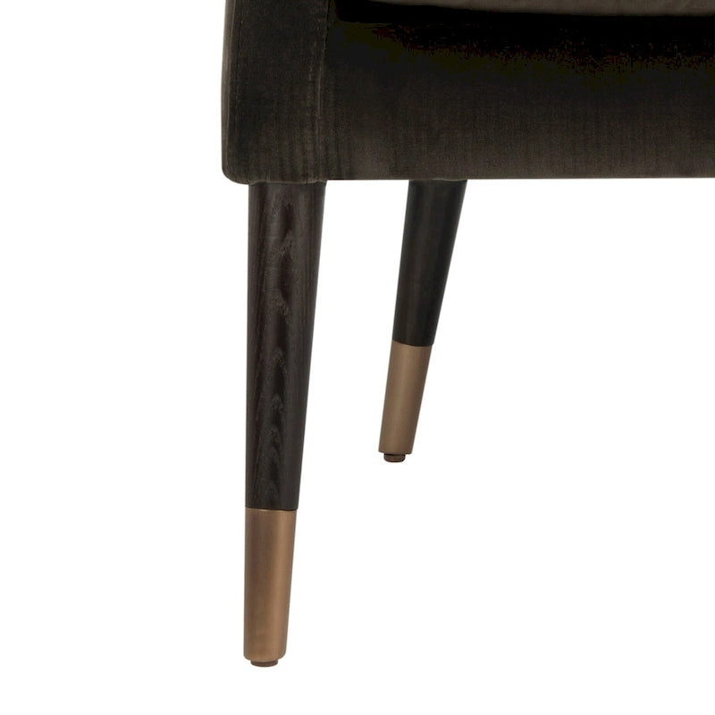 Fauteuil en velours Anjanette SAFAVIEH Couture - 28 L x 29,9 P x 35,4 H - 28Lx30Px35H