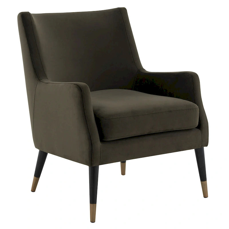 Fauteuil en velours Anjanette SAFAVIEH Couture - 28 L x 29,9 P x 35,4 H - 28Lx30Px35H