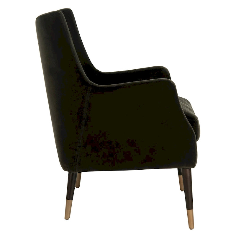 Fauteuil en velours Anjanette SAFAVIEH Couture - 28 L x 29,9 P x 35,4 H - 28Lx30Px35H