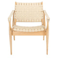 SAFAVIEH Couture Zenica, fauteuil Safari en cuir - 24,5 L x 30 P x 30 H - 25L x 30P x 30H
