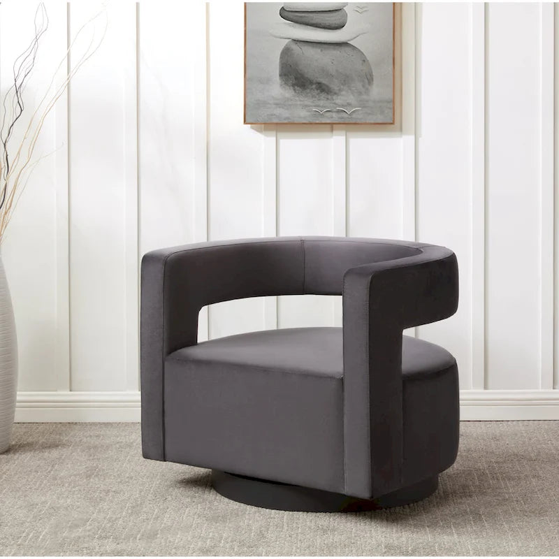 SAFAVIEH Couture Fauteuil pivotant Cela (entièrement assemblé) - 31,1 L x 28,4 P x 26,8 H - 31Lx28Px27H